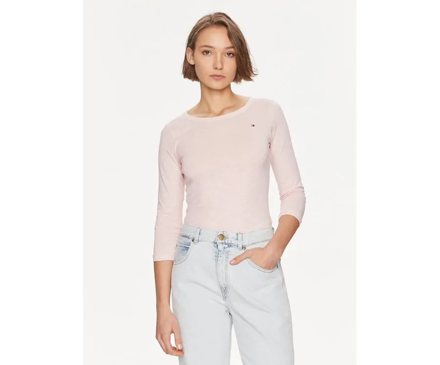 obrazek 1 Tommy Hilfiger Bluzka WW0WW37861 Różowy Slim Fit