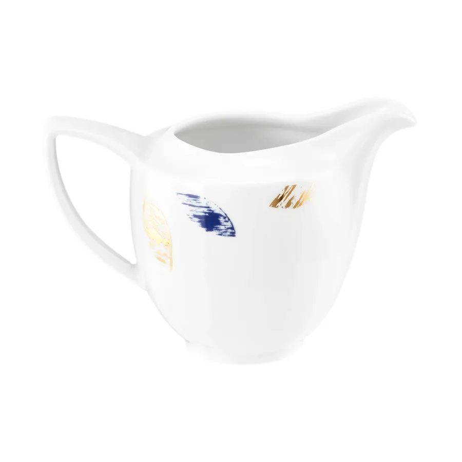 obrazek 2 Ekskluzywny biały porcelanowy dzbanuszek do śmietanki o pięknym zdobieniu - Tettau