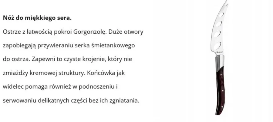 obrazek 4 Komplet noży do serów Reggio od włoskiej firmy
