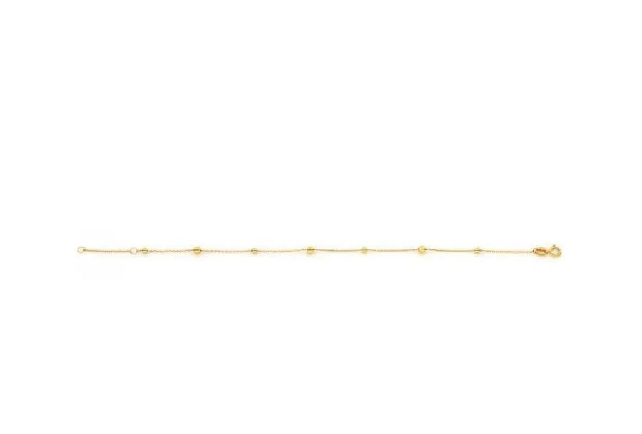 obrazek 1 Nietypowy łańcuszek typu rolo z błyszczącymi kuleczkami 45 cm