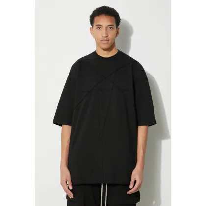 Zdjęcie Rick Owens t-shirt bawełniany Jumbo T-Shirt męski kolor czarny gładki DU01D1274.RIGET1.09