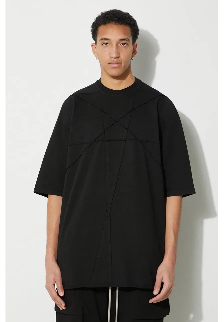 obrazek 1 Rick Owens t-shirt bawełniany Jumbo T-Shirt męski kolor czarny gładki DU01D1274.RIGET1.09