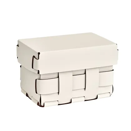 Zdjęcie Mały biały koszyk Bottega 12x19xH13 cm