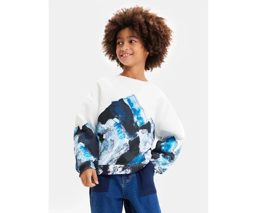 obrazek 1 Desigual Bluza 23WBSK06 Biały Regular Fit