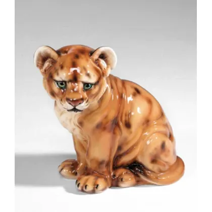 Picture A unique ceramic figure of a little lion - Il Gattopardo