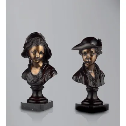 Picture Bronze sculptures of two French busts - Fonderia Artistica Ruocco