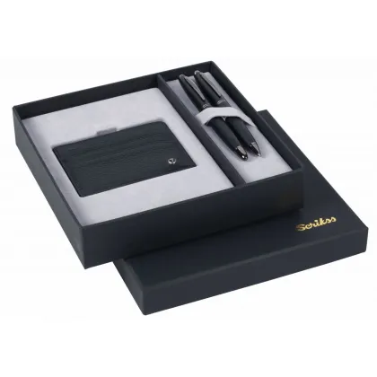 Zdjęcie Zestaw upominkowy pióro wieczne - długopis 88 Knight Matte Black & Comfort etui na karty kredytowe