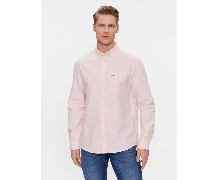 obrazek 1 Tommy Jeans Koszula Oxford DM0DM18335 Różowy Regular Fit