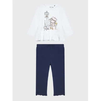 Zdjęcie Blue Seven Komplet bluzka i legginsy 966009 Biały Regular Fit