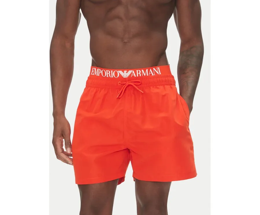 obrazek 1 Emporio Armani Szorty kąpielowe EM000686 AF12329 U5026 Czerwony Regular Fit