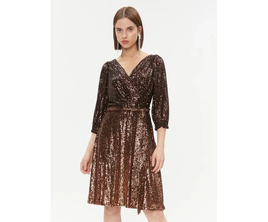 obrazek 1 DKNY Sukienka codzienna DD3HR967 Brązowy Regular Fit