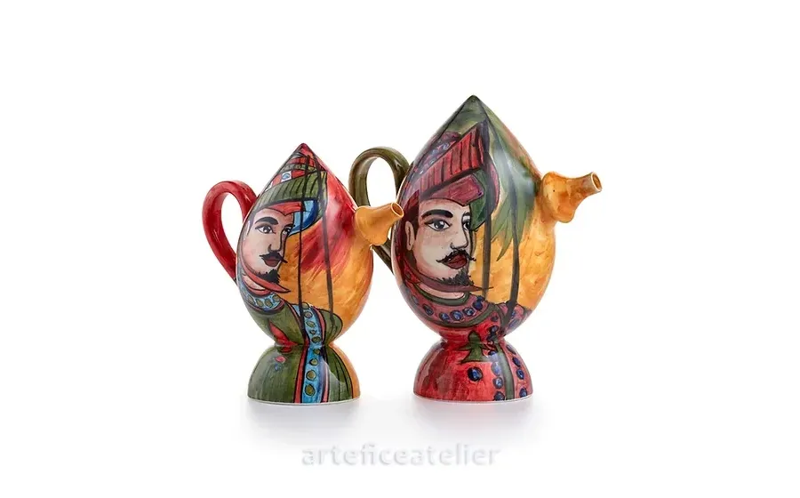obrazek 2 Ceramiczny dzbanek na wodę lub wino w stylu śródziemnomorskim