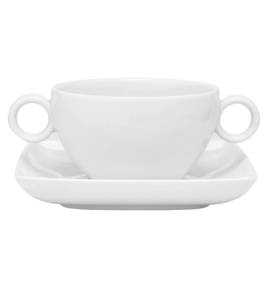 picture 1 White porcelain cup and saucer from the Carré White collection - Vista Alegre