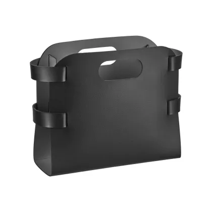 Zdjęcie Oryginalny skórzany czarny gazetnik 16x36xH25 cm