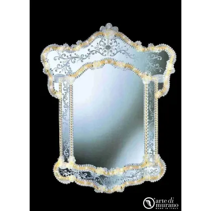 Zdjęcie Atrakcyjne weneckie lustro ścienne ze szkła Murano