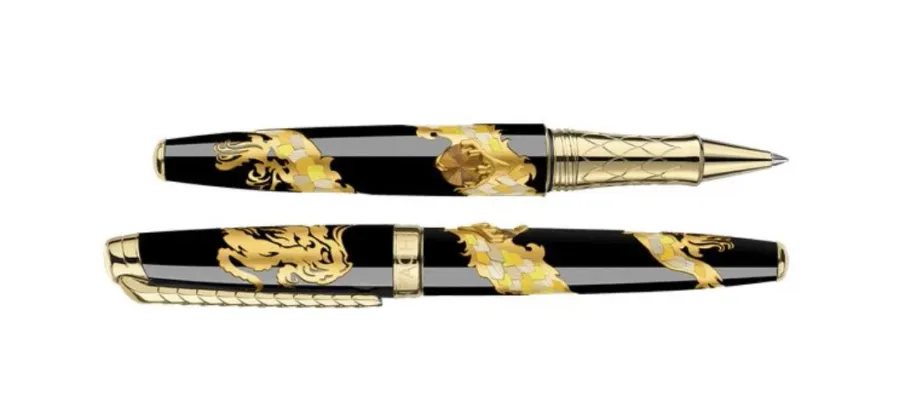 obrazek 3 Ekskluzywne pióro kulkowe Dragon Straw Marquetry na prezent
