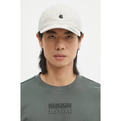 Zdjęcie Carhartt WIP czapka z daszkiem bawełniana Madison Logo Cap kolor beżowy z aplikacją I023750.2NQXX