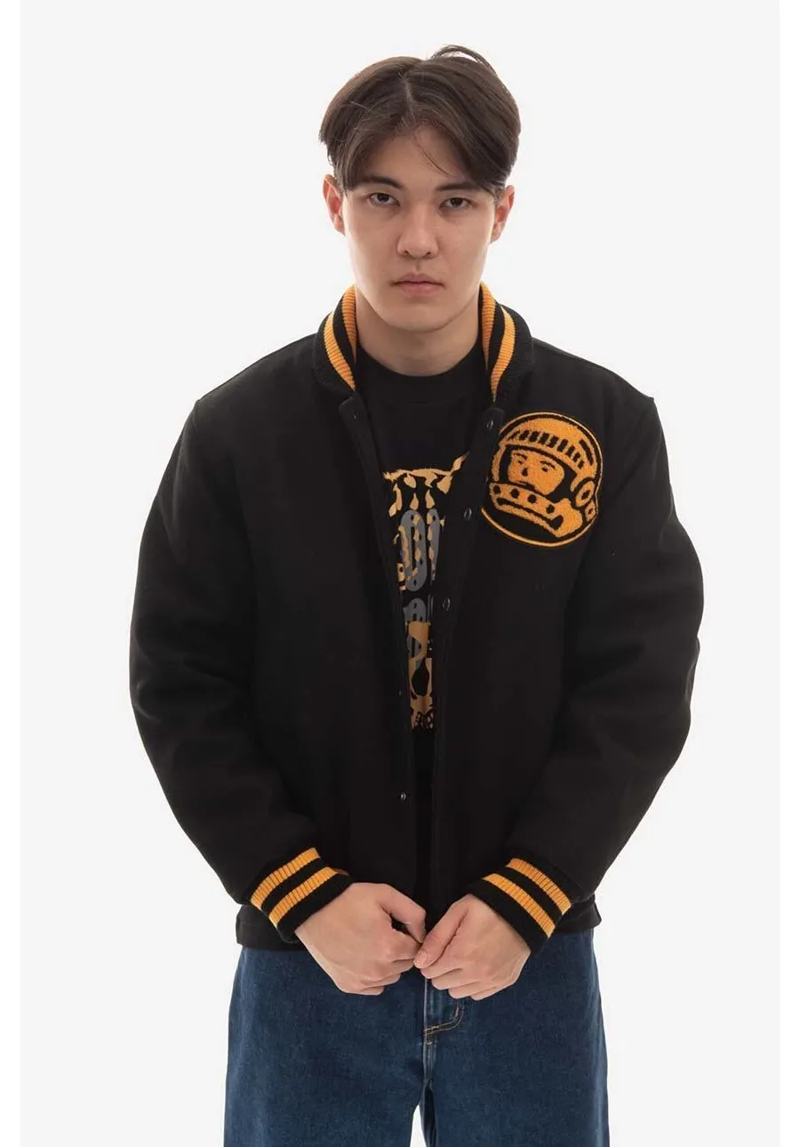 obrazek 1 Billionaire Boys Club kurtka bomber z domieszką wełny Astro Varsity Jacket kolor czarny przejściowa B22301-BROWN