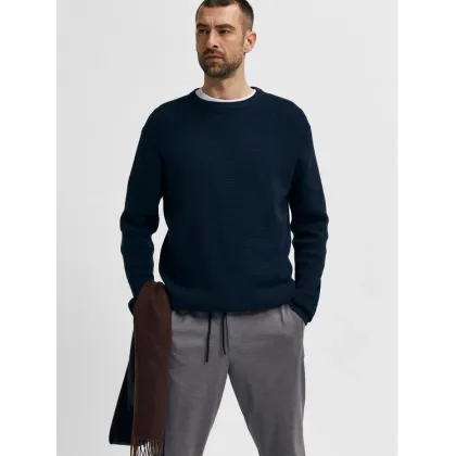 Zdjęcie Selected Homme Sweter 16079776 Granatowy Regular Fit