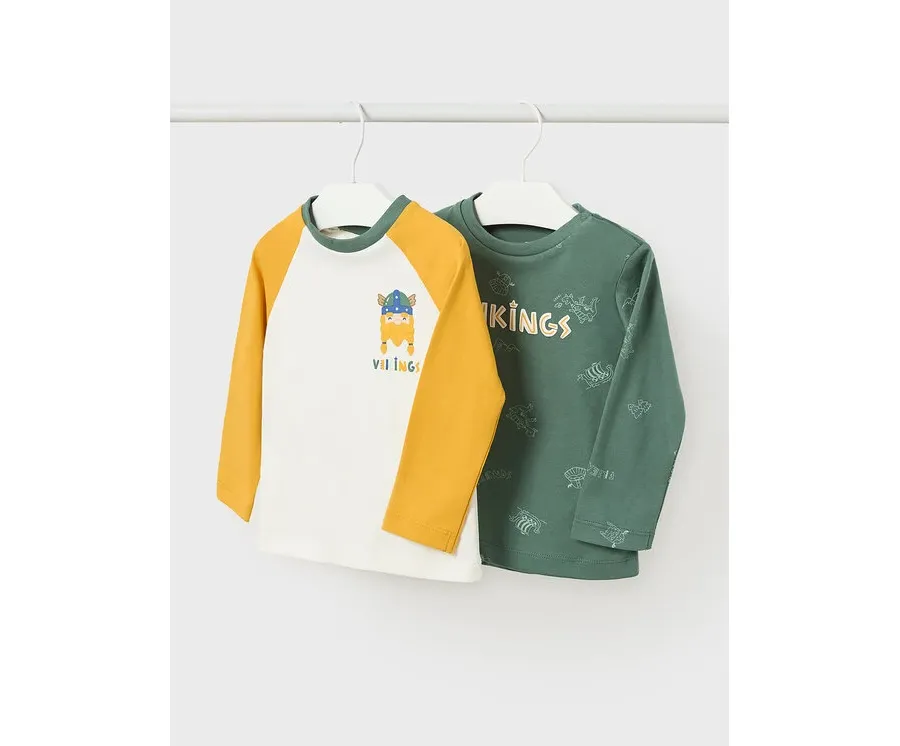 obrazek 1 Mayoral Komplet 2 bluzek 2.016 Zielony Regular Fit