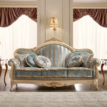 Zdjęcie Luksusowa włoska 3-osobowa sofa do salonu