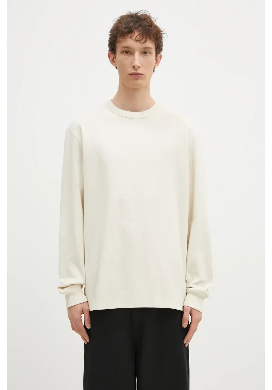 obrazek 1 Filson bluza bawełniana Waffle Knit Thermal Crew męska kolor beżowy gładka FMTEE0012