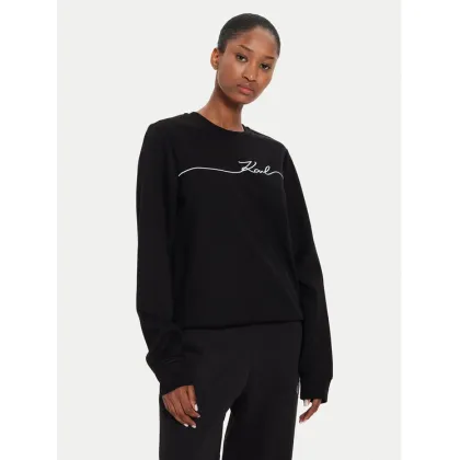 Zdjęcie KARL LAGERFELD Bluza 245W1806 Czarny Regular Fit