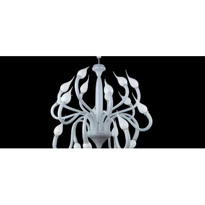 Picture Exclusive chandelier with flames made of Murano glass - Vetreria Artistica Rosa