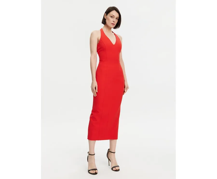 obrazek 1 ACCESS FASHION Sukienka koktajlowa 53-3403-218 Czerwony Regular Fit
