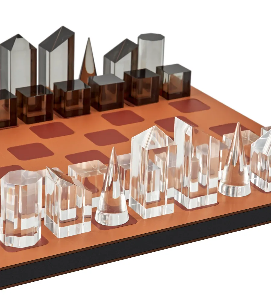 obrazek 1 Designerski zestaw szachowy z figurami ze szkła akrylowego