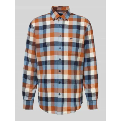 Zdjęcie Koszula casualowa o kroju regular fit z wiskozy z kieszenią na piersi