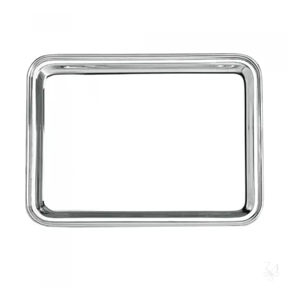 Zdjęcie Stylowa prostokątna srebrna taca Inglese 27×21 cm - Zaramella Argenti