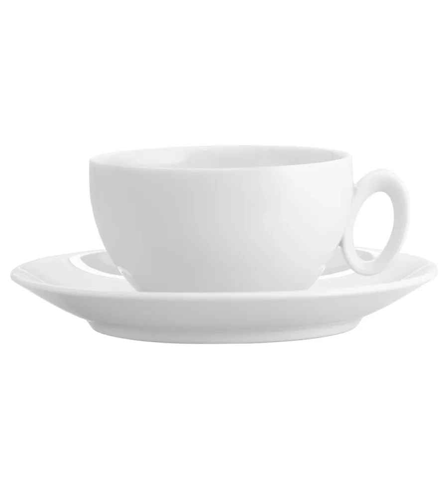 obrazek 1 Porcelanowa filiżanka śniadaniowa ze spodkiem z ponadczasowej kolekcji Broadway White - Vista Alegre