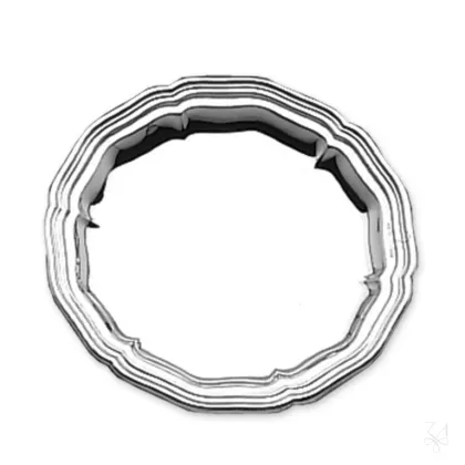 Picture Silver glass coaster with a unique shape - Zaramella Argenti