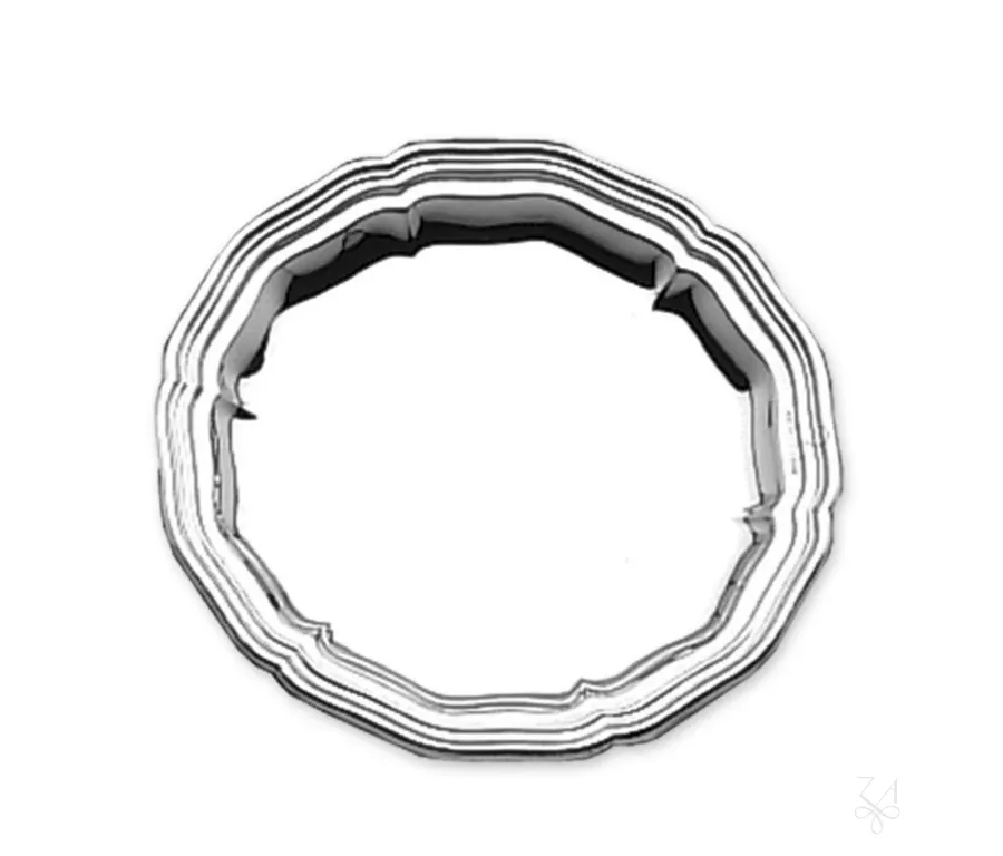 picture 1 Silver glass coaster with a unique shape - Zaramella Argenti