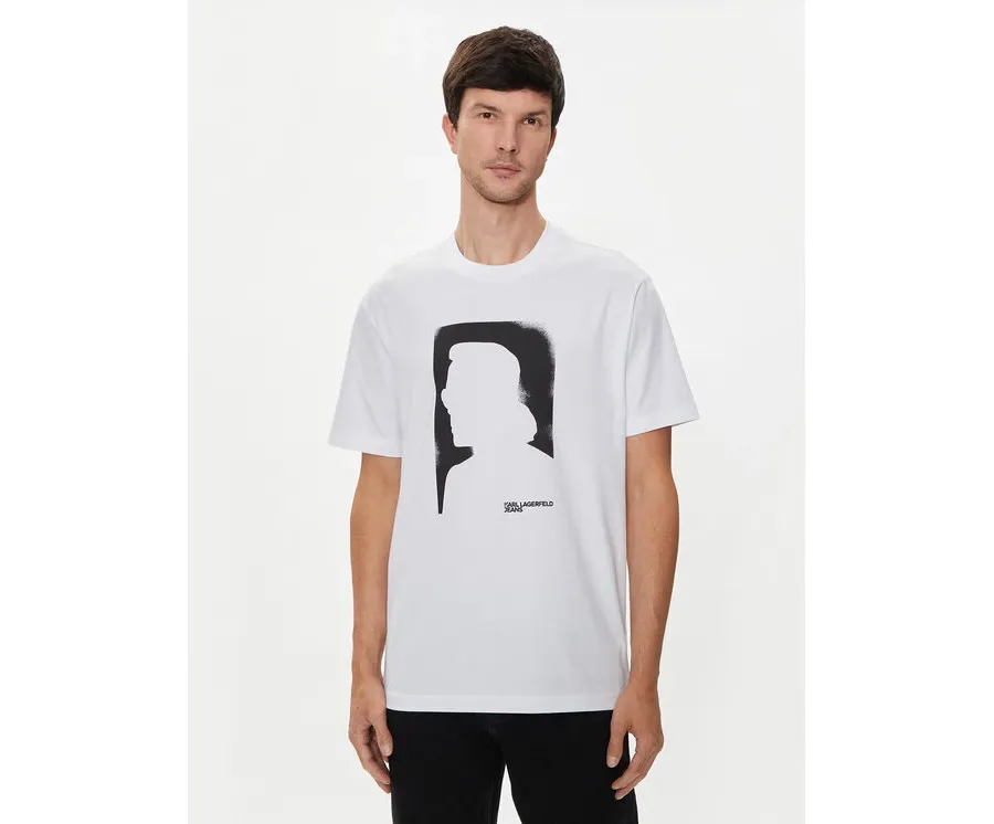 obrazek 1 Karl Lagerfeld Jeans T-Shirt 245D1709 Biały Regular Fit