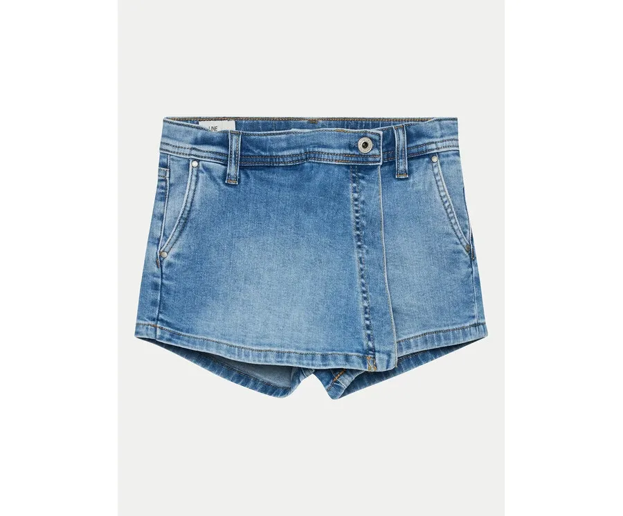 obrazek 1 Pepe Jeans Szorty jeansowe A-Line Skort Hw Jr PG800862 Niebieski Regular Fit