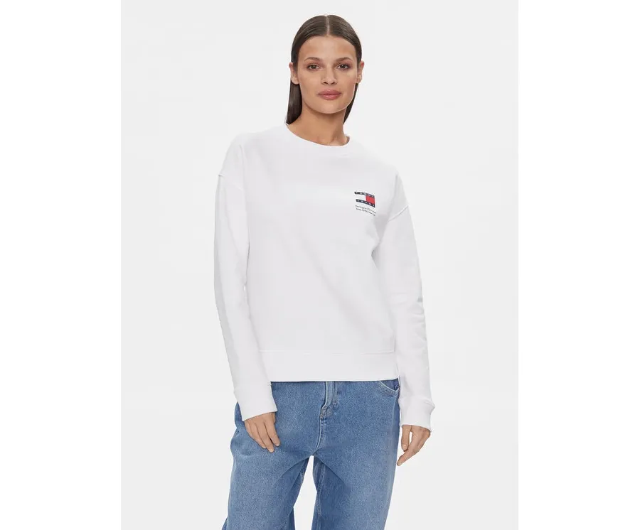 obrazek 1 Tommy Jeans Bluza Graphic Flag DW0DW17328 Biały Boxy Fit