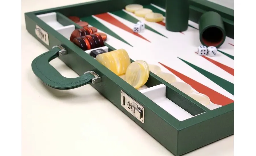 obrazek 4 Zielony zestaw do gry w backgammon