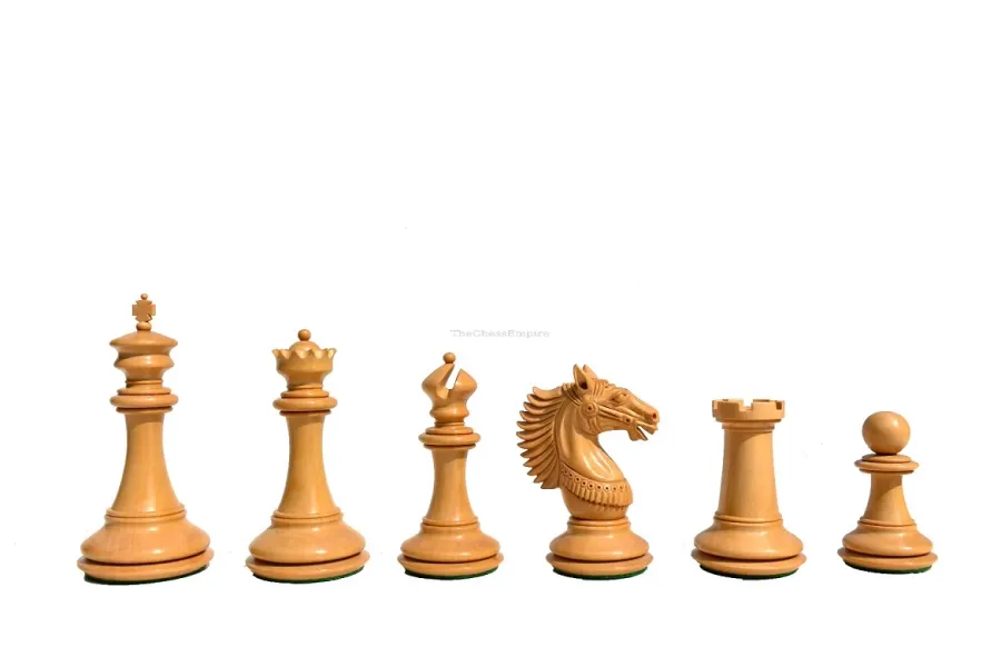 obrazek 3 Szachy z serii Rudra, wykonane z drewna bukszpanowego i padauk - The Chess Empire