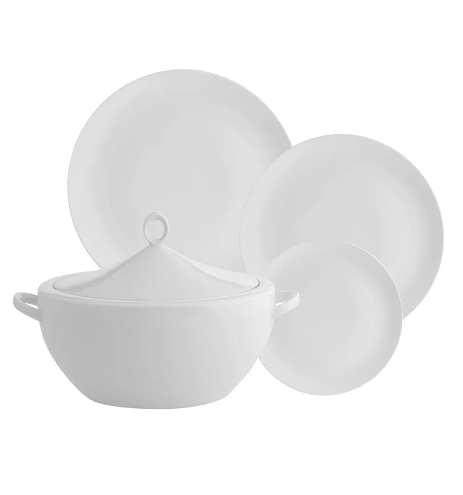 picture 1 A 70-piece porcelain dinner set from the timeless Broadway White collection - Vista Alegre