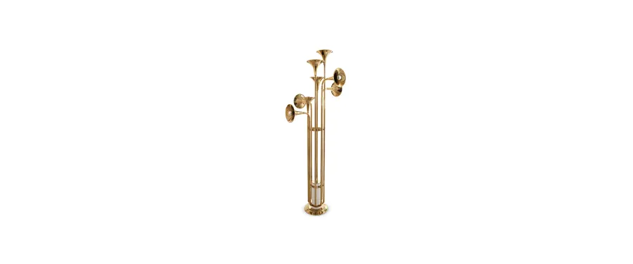 obrazek 1 Elegancka lampa stojąca inspirowana instrumentami dętymi