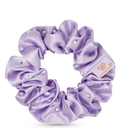Zdjęcie Crystallove Gumka do włosów z Jedwabiu z Kryształkami Lilac