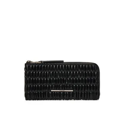Zdjęcie Calvin Klein Duży Portfel Damski Ruched Long L-Zip LV04K1085G Czarny