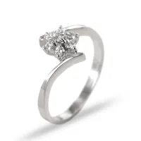 Picture Stella gold ring with diamonds