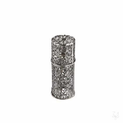Picture Richly decorated round silver matchbox - Zaramella Argenti