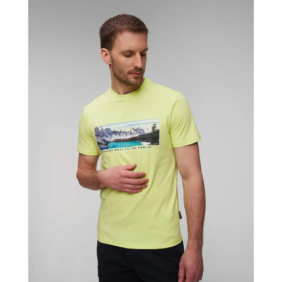 obrazek 1 Żółty T-shirt Męski Napapijri S-canada