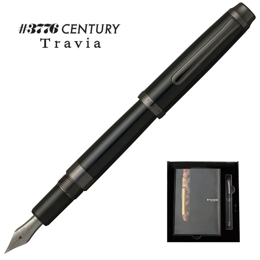 picture 1 Beautiful Platinum 3776 Century TRAVIA fountain pen + book