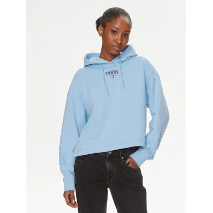 Zdjęcie Tommy Jeans Bluza Essential Logo DW0DW17797 Błękitny Relaxed Fit