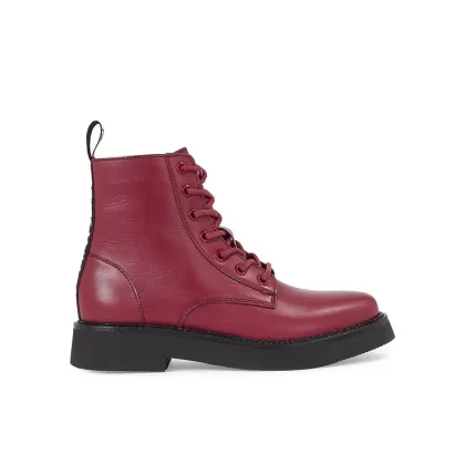 Zdjęcie Tommy Jeans Botki Tjw Lace Up Flat EN0EN02310 Bordowy